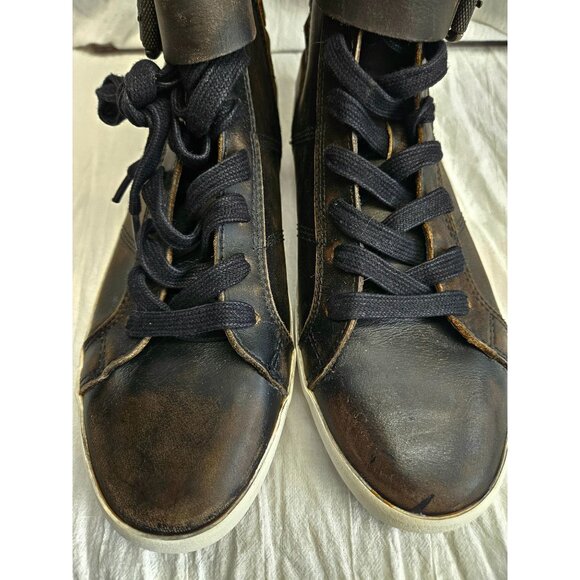 Frye Dylan Belted High Top Sneakers Womens Size 10M Faded Black NEW! NO BOX Edgy - Picture 4 of 7